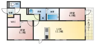 エスポワール古市【1階】の間取り