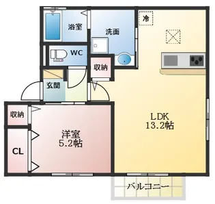 アマービレ恵美坂【1階】の間取り