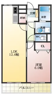 ヒルサイドスクエア【2階】の間取り