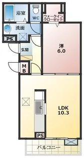 ブリーズ ガーデンⅡ【1階】の間取り