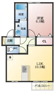 1LDKの間取り画像
