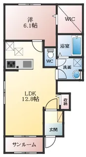 ティーズ カーサソレアードⅡ【1階】の間取り