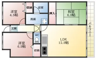 フローラルコート【2階】の間取り
