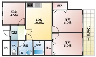 グローバル伸和【2階】の間取り
