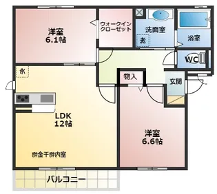 ヴィラージュ【1階】の間取り