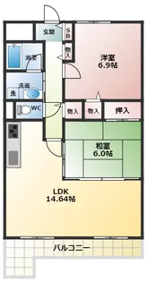 メゾンポレール【2階】の間取り