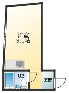 1Rの間取り画像