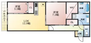 ラ・フォレ【3階】の間取り