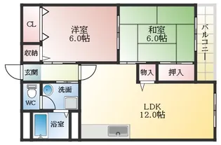松村第一マンション【1階】の間取り