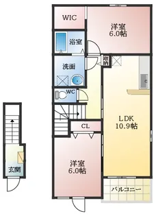 クラール ブリーゼA棟【2階】の間取り