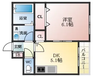 ステラウッド野中Ⅰ【2階】の間取り