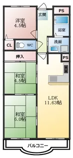 グランドール【3階】の間取り