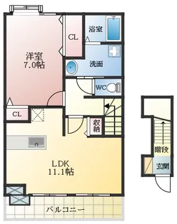 フェリーチェⅠ【2階】の間取り