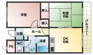 オーク国分【4階】の間取り