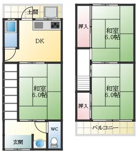 北新町アパートの間取り