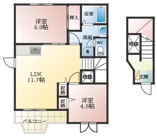シャルマン・メゾン【2階】の間取り