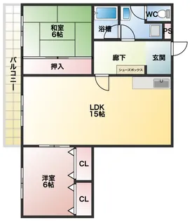 オースクレインⅠ【2階】の間取り