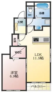 スペチアーレ ドゥーエ【1階】の間取り
