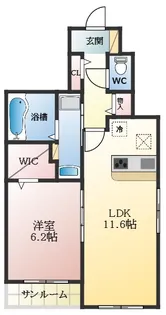 スペチアーレ トレ【1階】の間取り