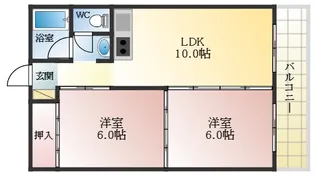 藤ヶ丘ハイツ【2階】の間取り