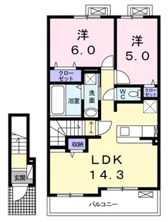 ストロベリーハイツ【2階】の間取り