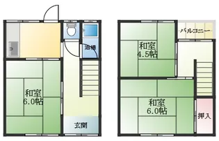 大阪府羽曳野市はびきの2丁目【一戸建】の間取り