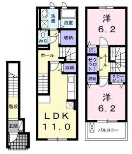 ジュビリーハウス【2階】の間取り