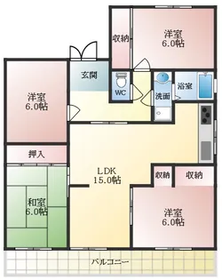 丹南マンション【3階】の間取り