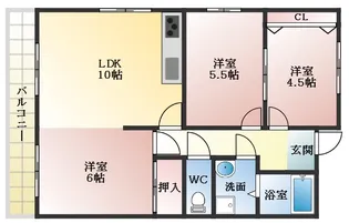 サウスビレッジ【3階】の間取り