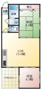 ハイツ梶本【2階】の間取り
