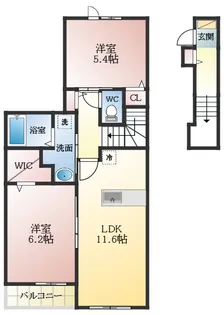 スペチアーレ トレ【2階】の間取り