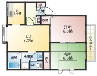 ハイツスバル【1階】の間取り