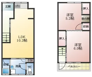 大阪府松原市三宅西2丁目【一戸建】の間取り