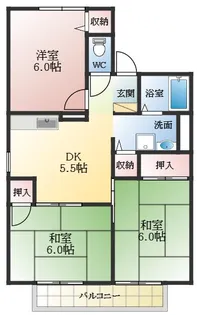 アネックス津和1番館【2階】の間取り