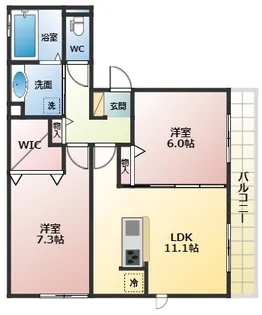 リヴェールメゾン【3階】の間取り