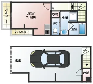 大阪府羽曳野市高鷲9丁目【一戸建】の間取り