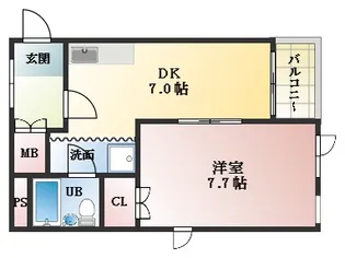 グリーンハイツ佐野【3階】の間取り