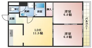 サンローゼ松原【4階】の間取り