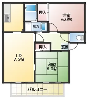 サンハイツ大井【2階】の間取り