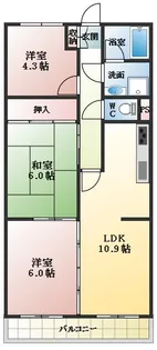 3LDKの間取り画像
