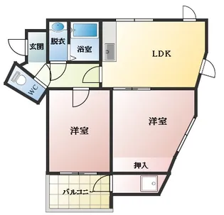 アングルミヨシ【4階】の間取り