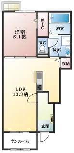 アルモニー羽曳野A【1階】の間取り