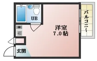 ベルエール天美【5階】の間取り