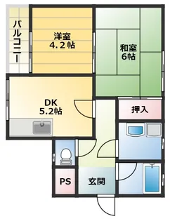 さんさん藤井寺【1階】の間取り
