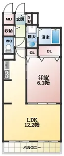 メゾンルミネ若松【2階】の間取り