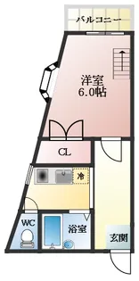 YTSマンション碓井【2階】の間取り