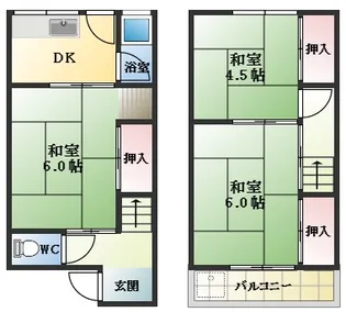大阪府松原市三宅西2丁目【一戸建】の間取り