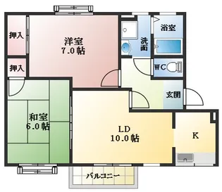 サニーハイツショウワ【1階】の間取り