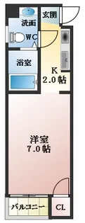 ラコート天美東A棟【4階】の間取り