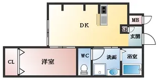 エヌエムキャトフヴァントゥレーズサウス【1階】の間取り